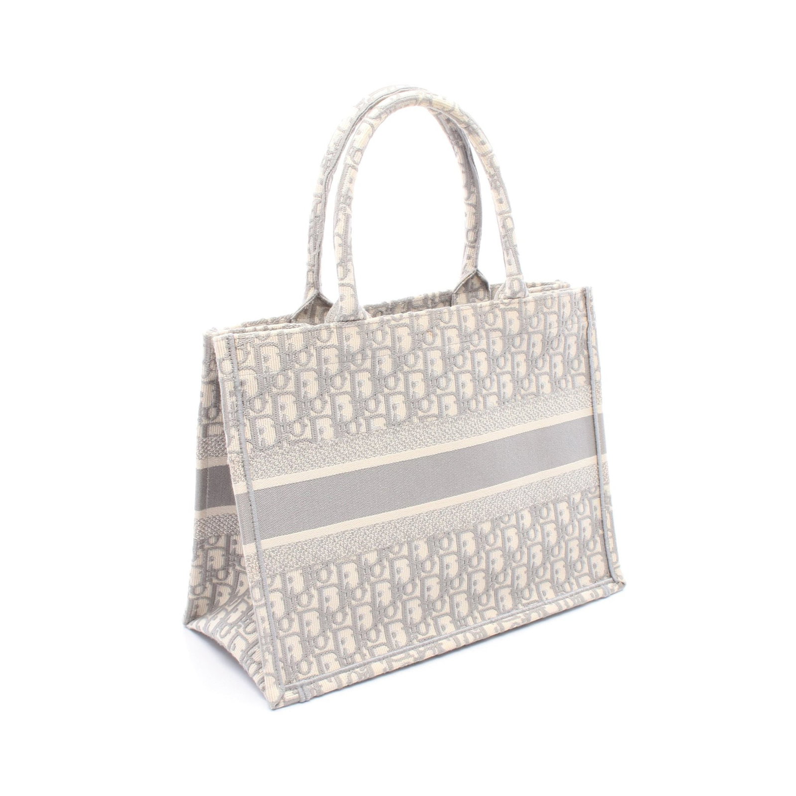 Dior Book Tote Medium Gray White - 2