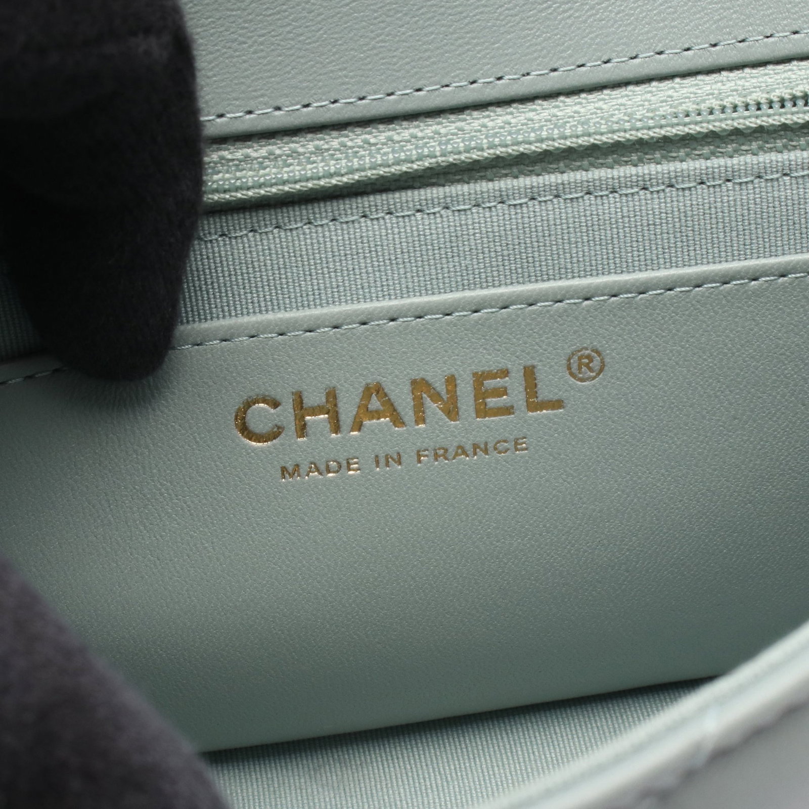 Chanel Mini Chain Shoulder Blue Gray - 4