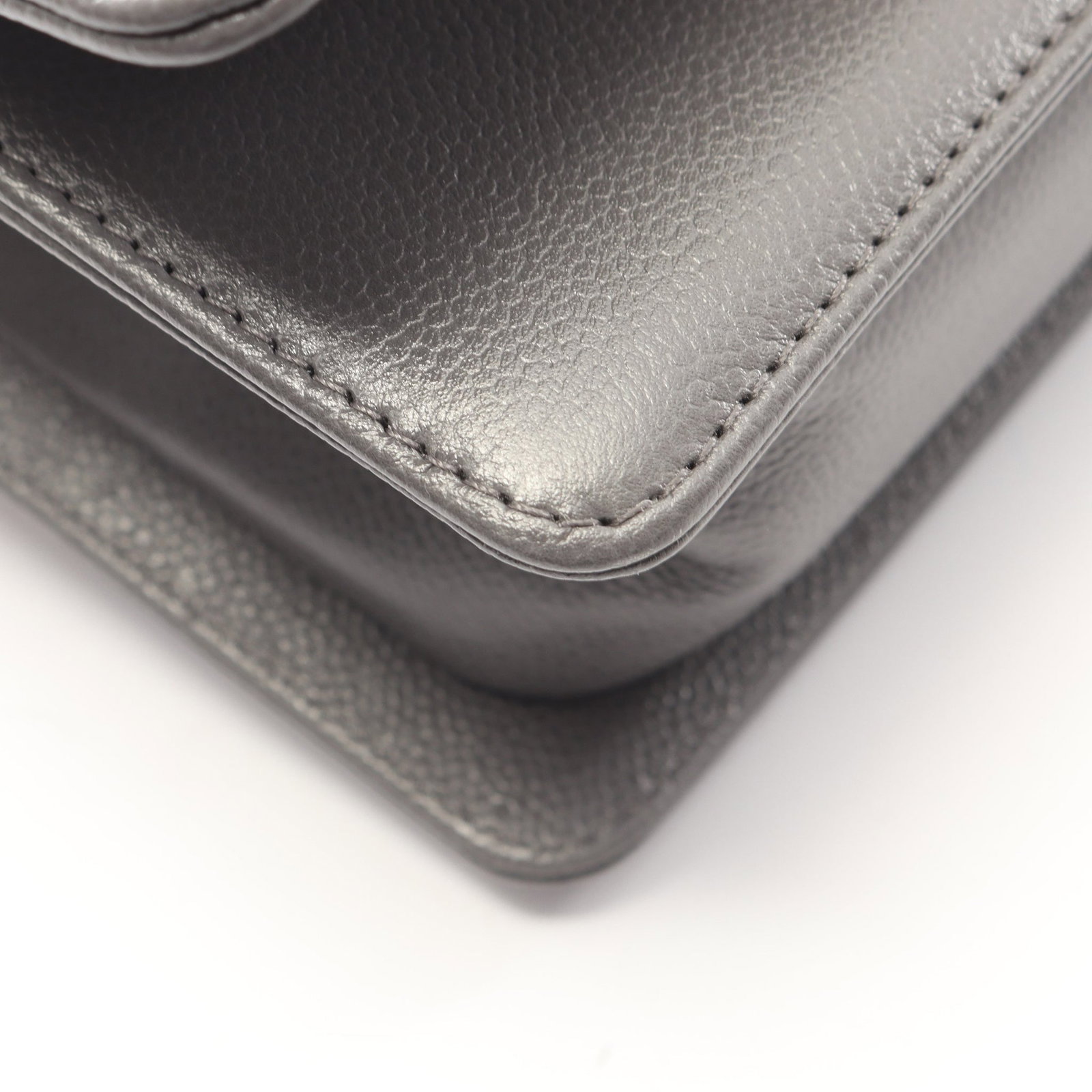 Chanel Boy Small Chain Bag Gray - 6