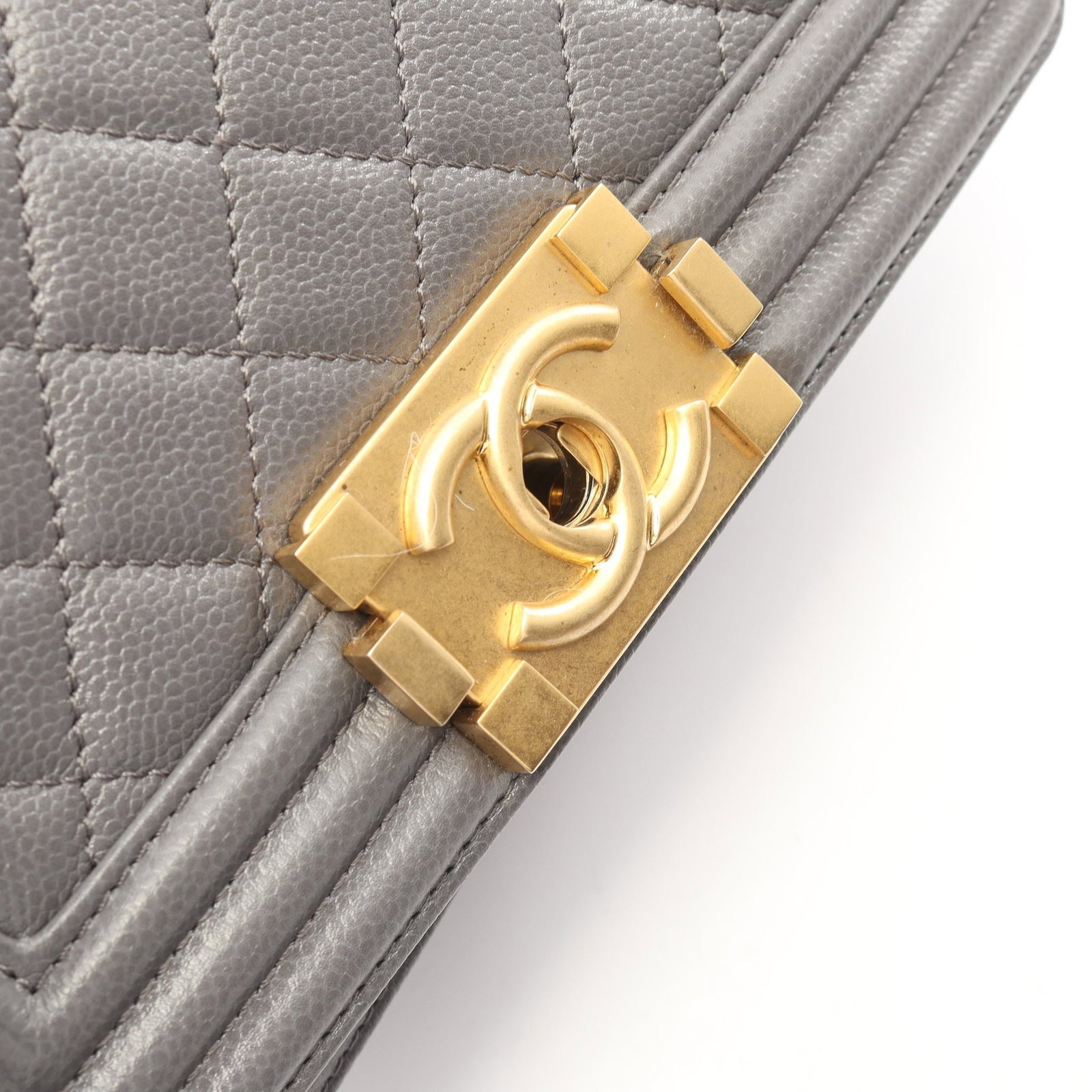 Chanel Boy Small Chain Bag Gray - 7