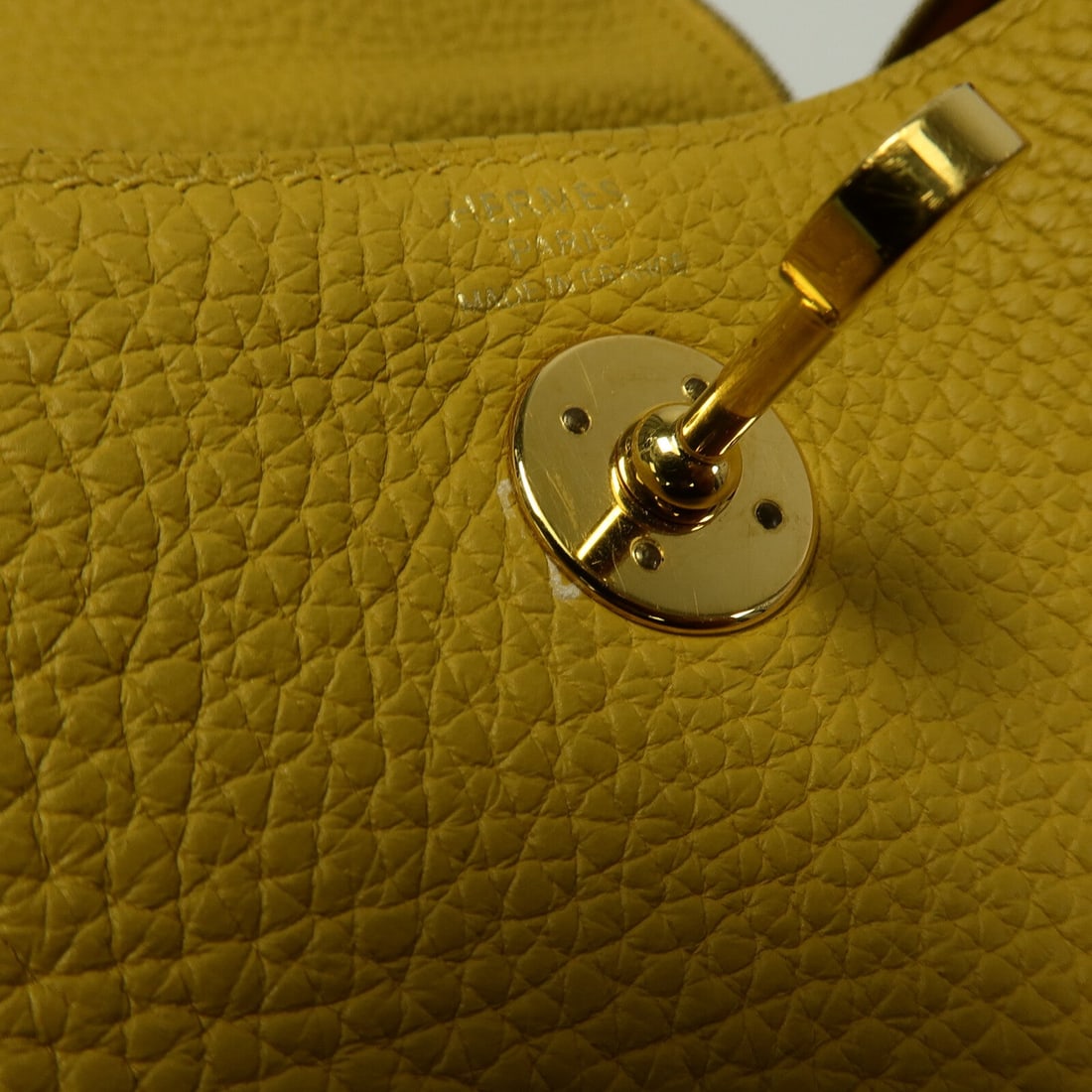Hermes Mini Lindy Jaune Ambre - 18