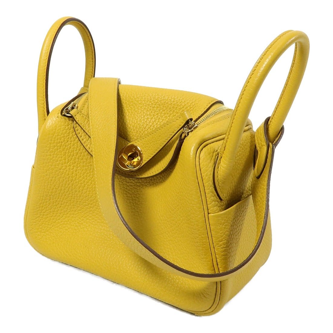 Hermes Mini Lindy Jaune Ambre - 2
