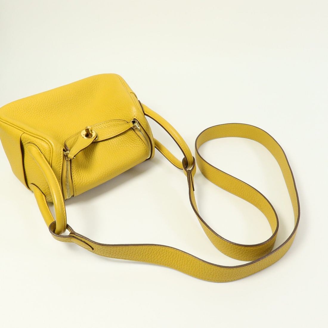 Hermes Mini Lindy Jaune Ambre - 9