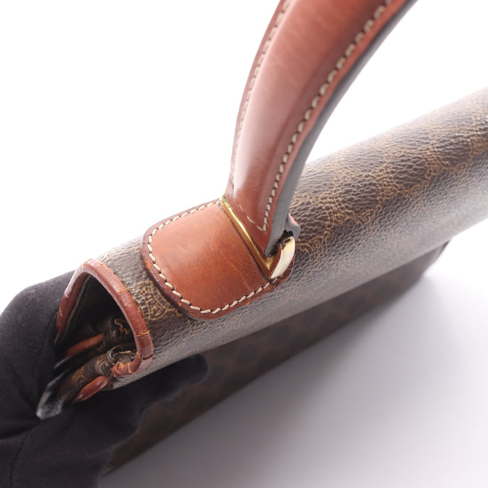 Celine Macadam Handbag Brown - 10