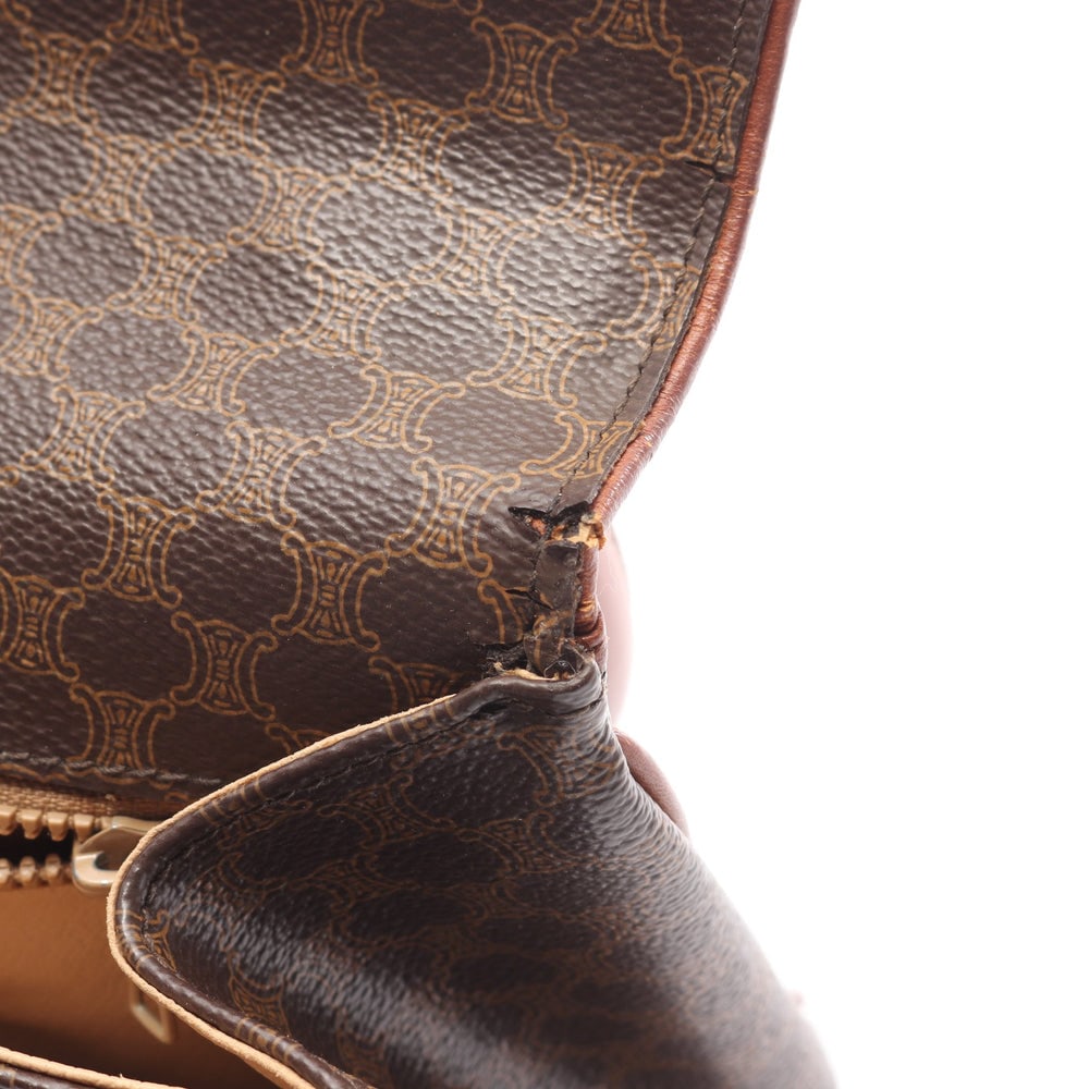 Celine Macadam Handbag Brown - 6