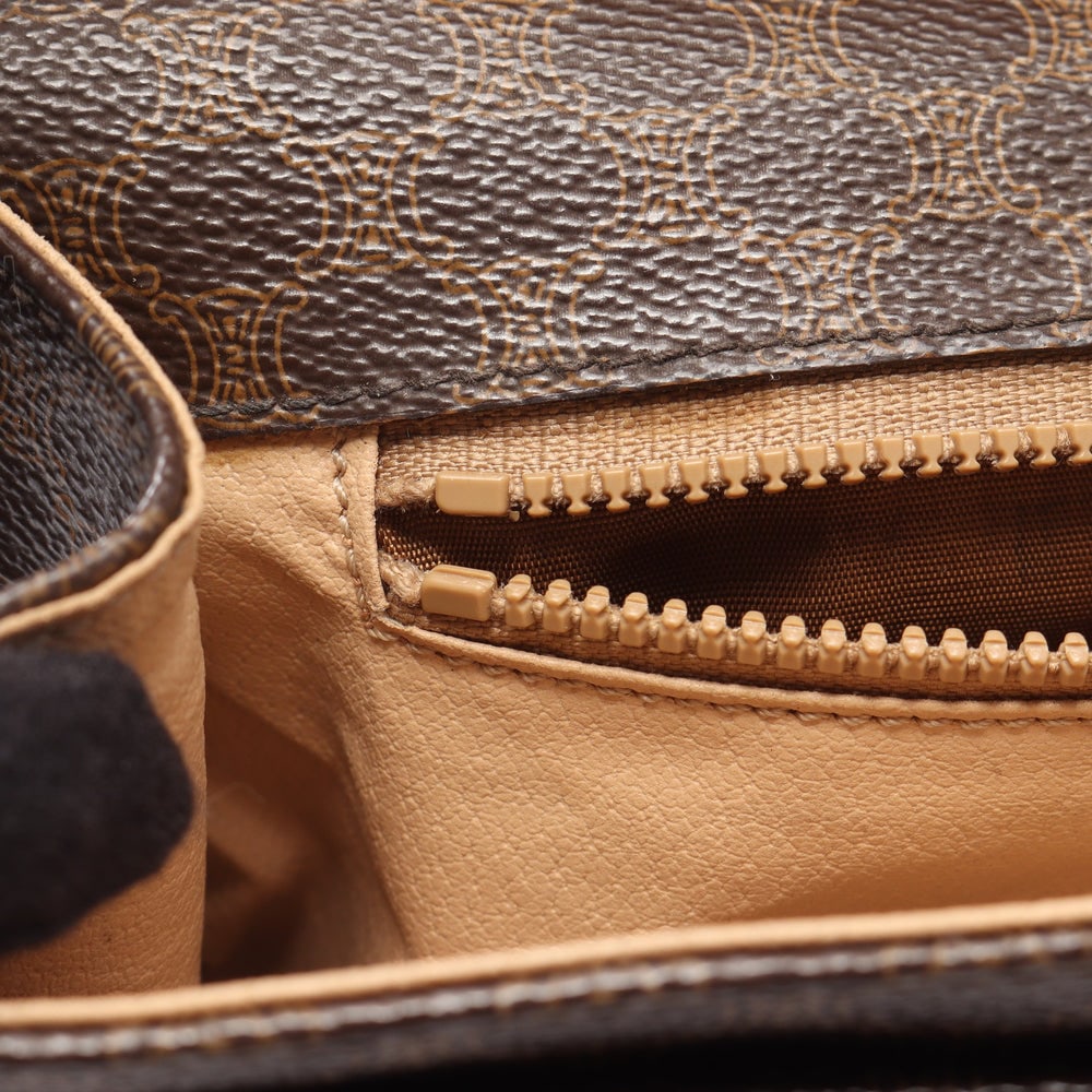 Celine Macadam Handbag Brown - 9