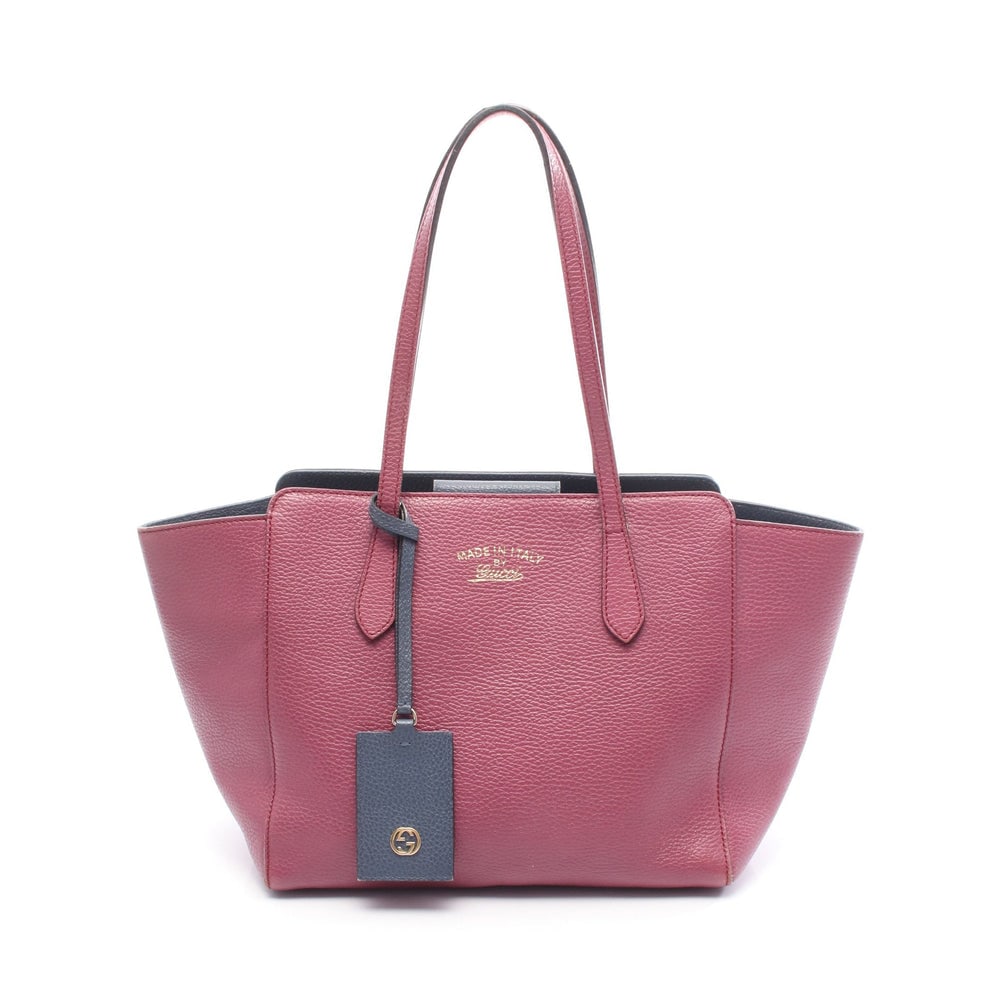 Gucci Swing Tote Multicolor: Gucci Swing Shoulder Tote Bag. Color: Pink Purple Blue Gray. Material: Leather. Size: 42/27 X 24 X 15 Cm. Strap: 51 Cm. Includes: Name Tag.