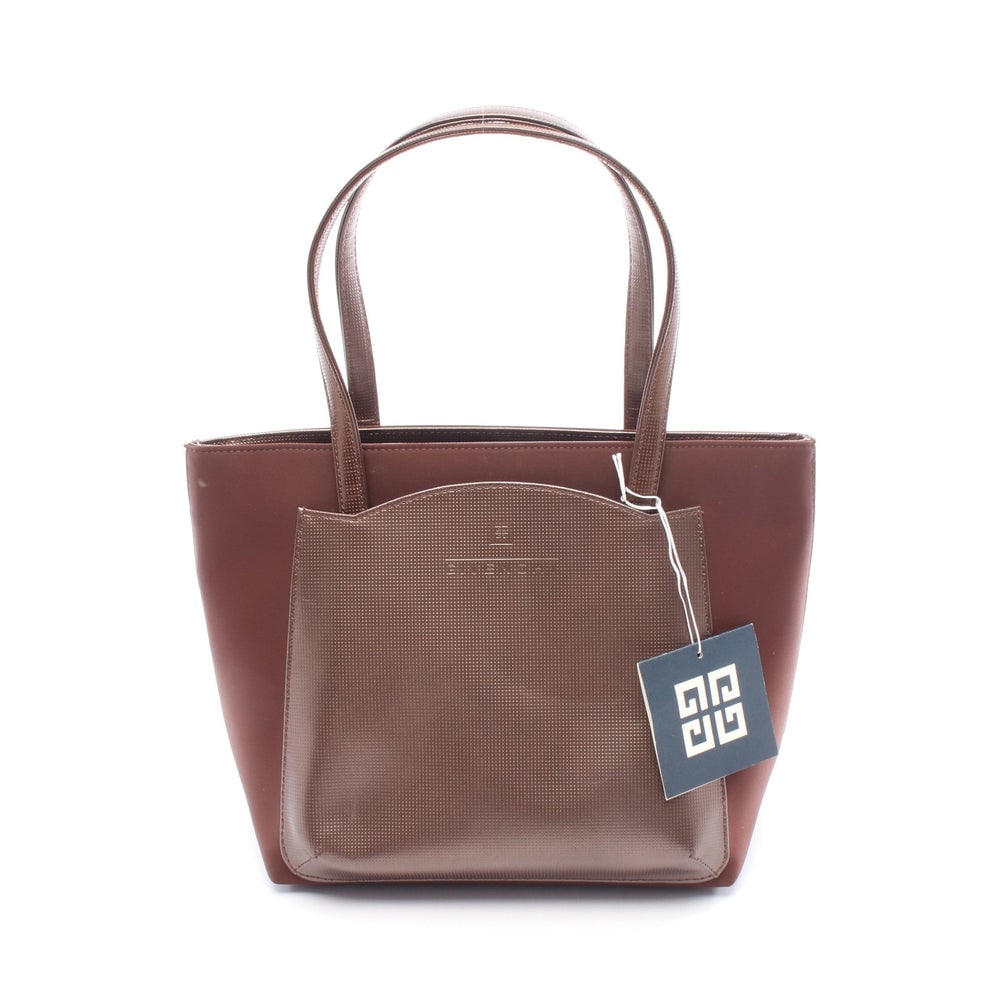 Givenchy Nylon Leather Handbag Brown: Givenchy Handbag. Color: Brown. Material: Nylon Leather. Size: 27.5/21 X 20 X 10.5 Cm. Handle: 42 Cm.