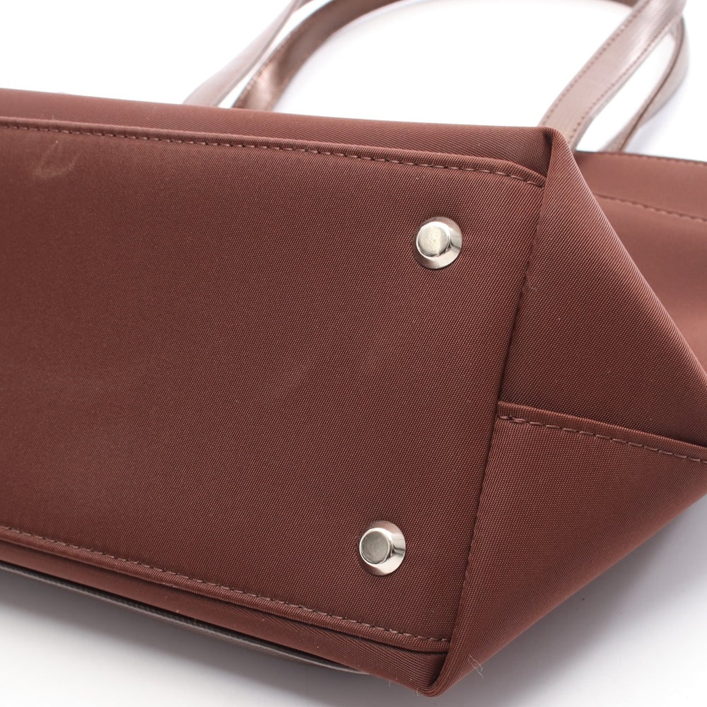 Givenchy Nylon Leather Handbag Brown - 5