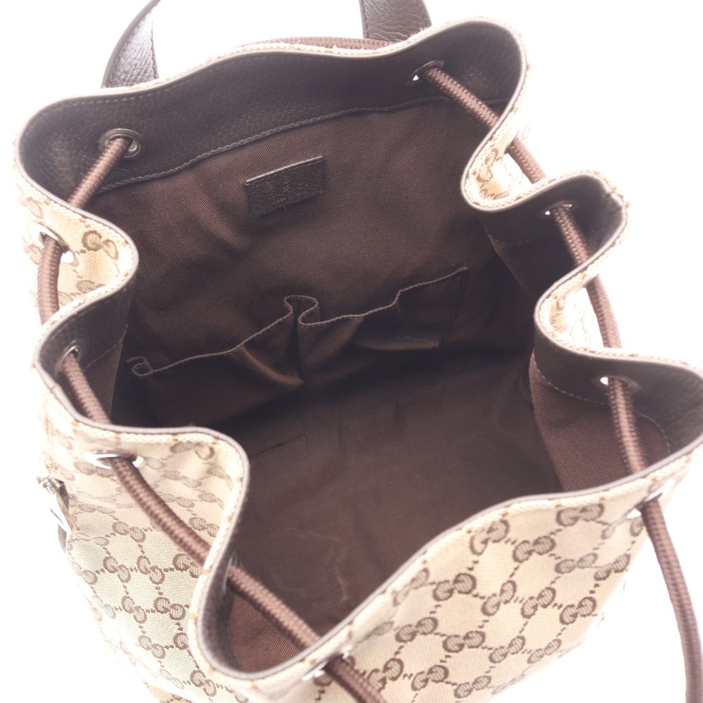 Gucci Canvas Backpack Beige Brown - 3