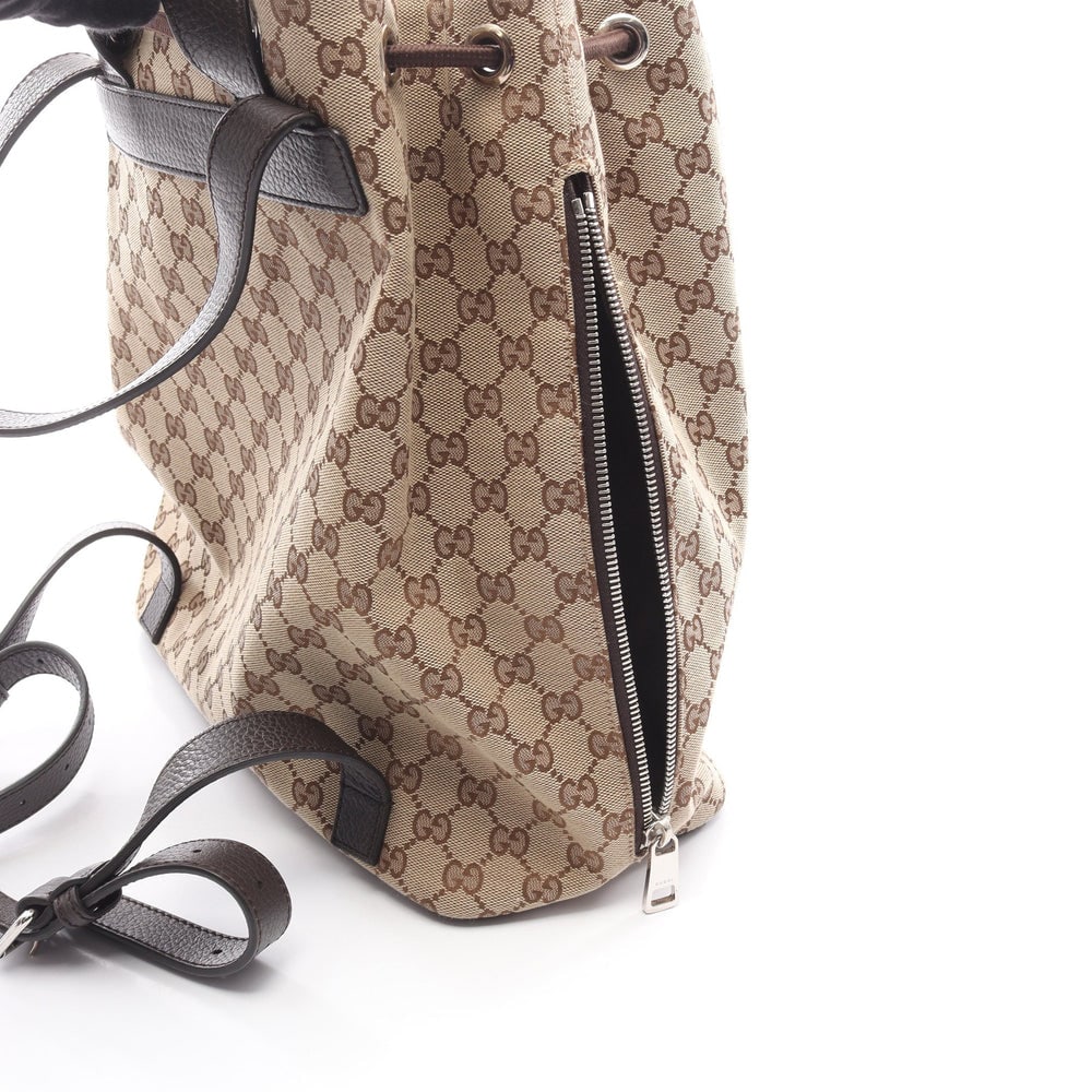 Gucci Canvas Backpack Beige Brown - 5