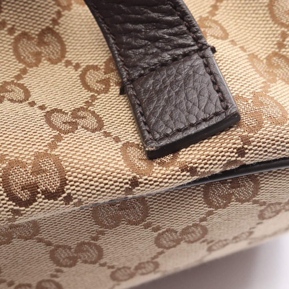 Gucci Canvas Backpack Beige Brown - 8