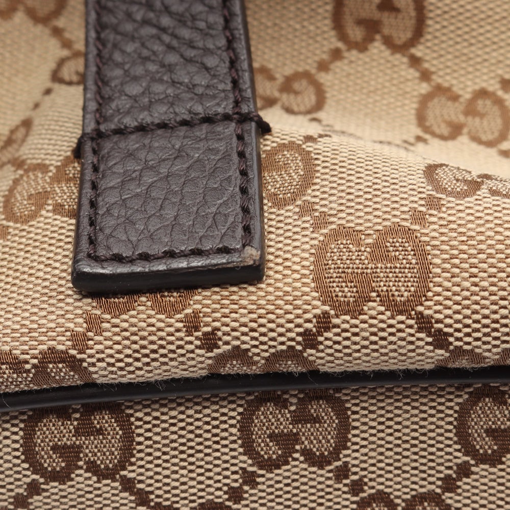 Gucci Canvas Backpack Beige Brown - 9