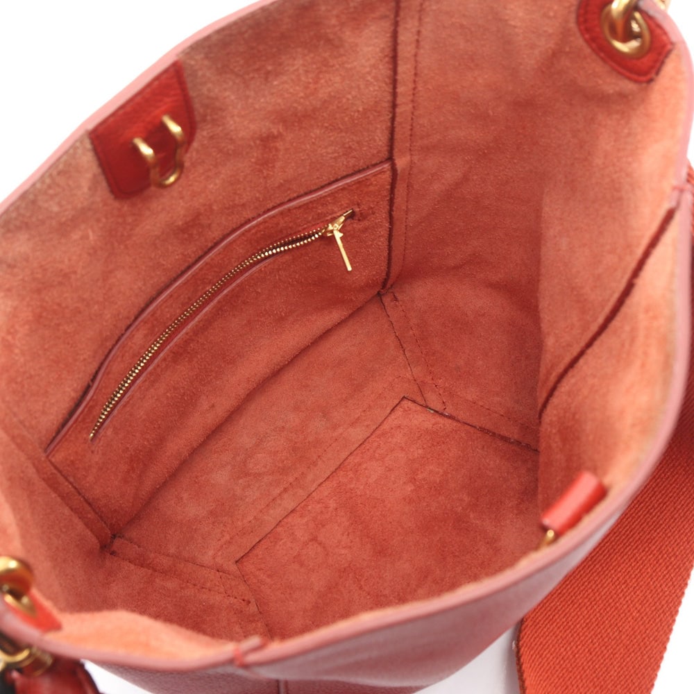 Celine Sangle Bucket Small Red - 3