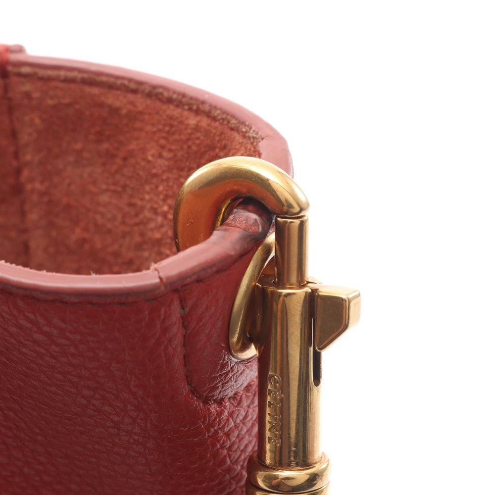 Celine Sangle Bucket Small Red - 6