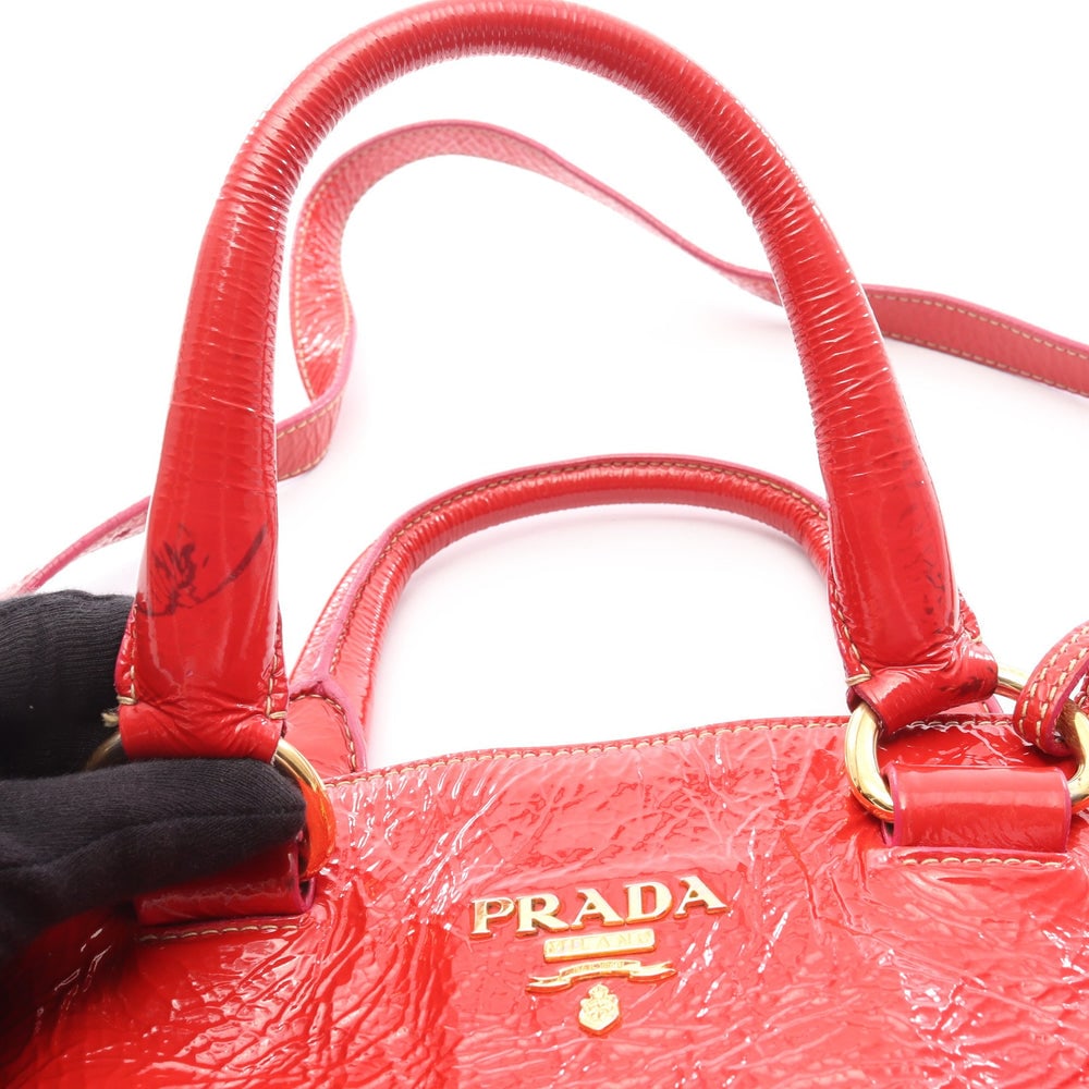 Prada Patent 2Way Tote Red - 10