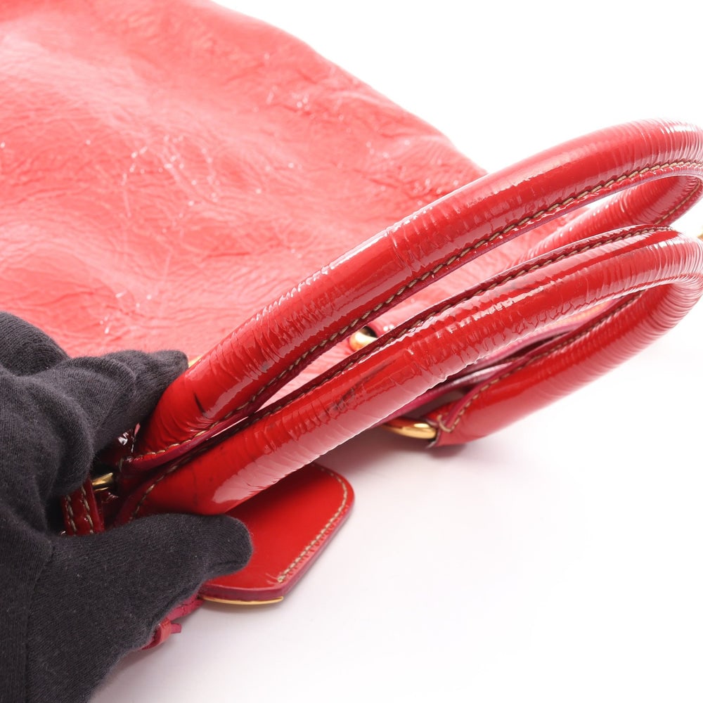 Prada Patent 2Way Tote Red - 11
