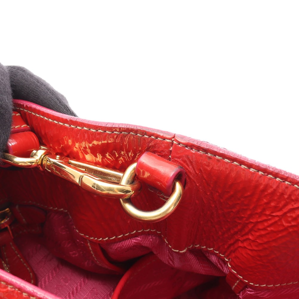 Prada Patent 2Way Tote Red - 12