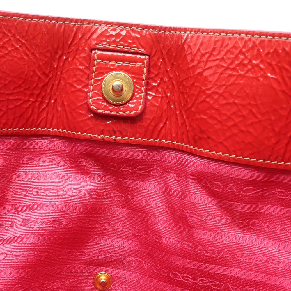 Prada Patent 2Way Tote Red - 15