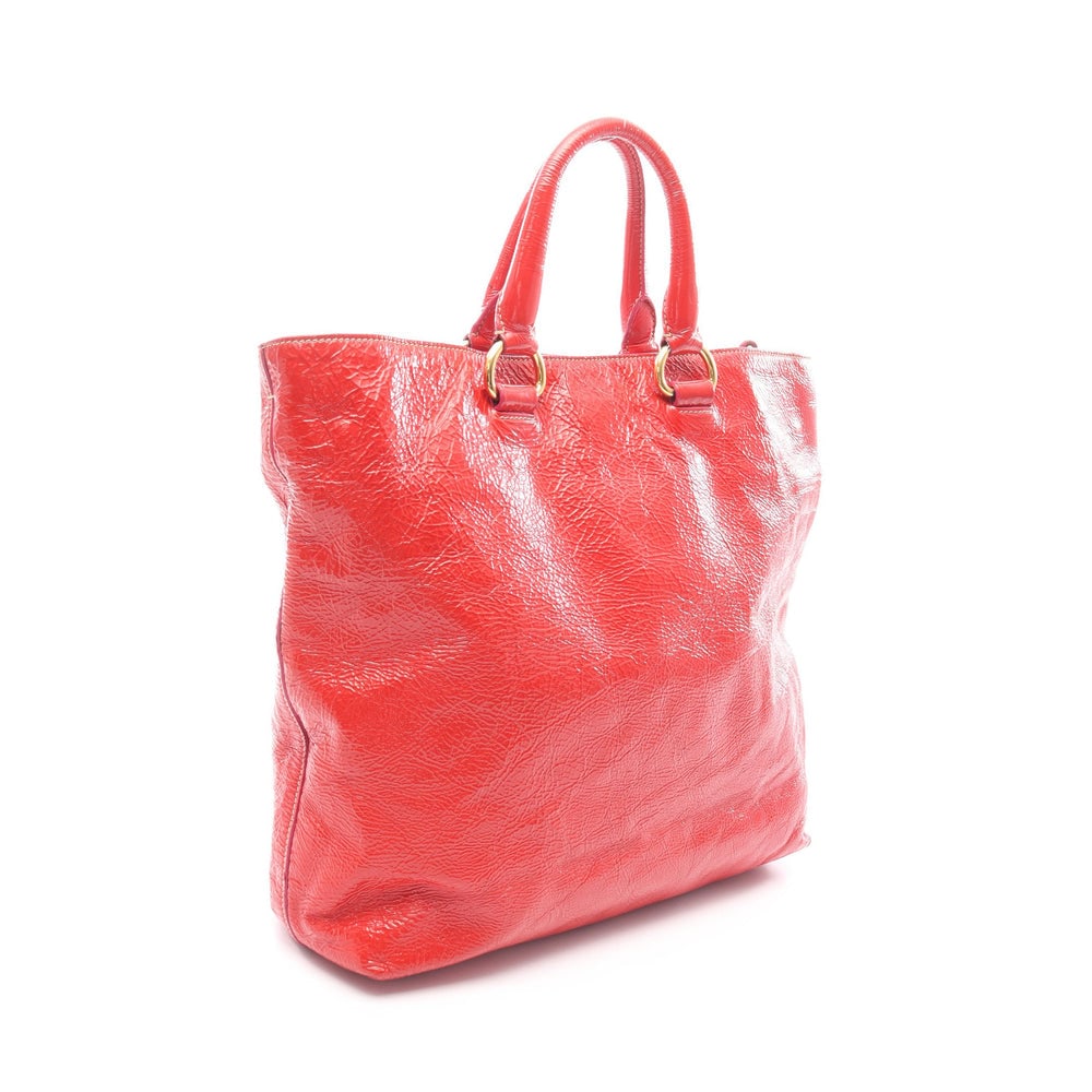 Prada Patent 2Way Tote Red - 2