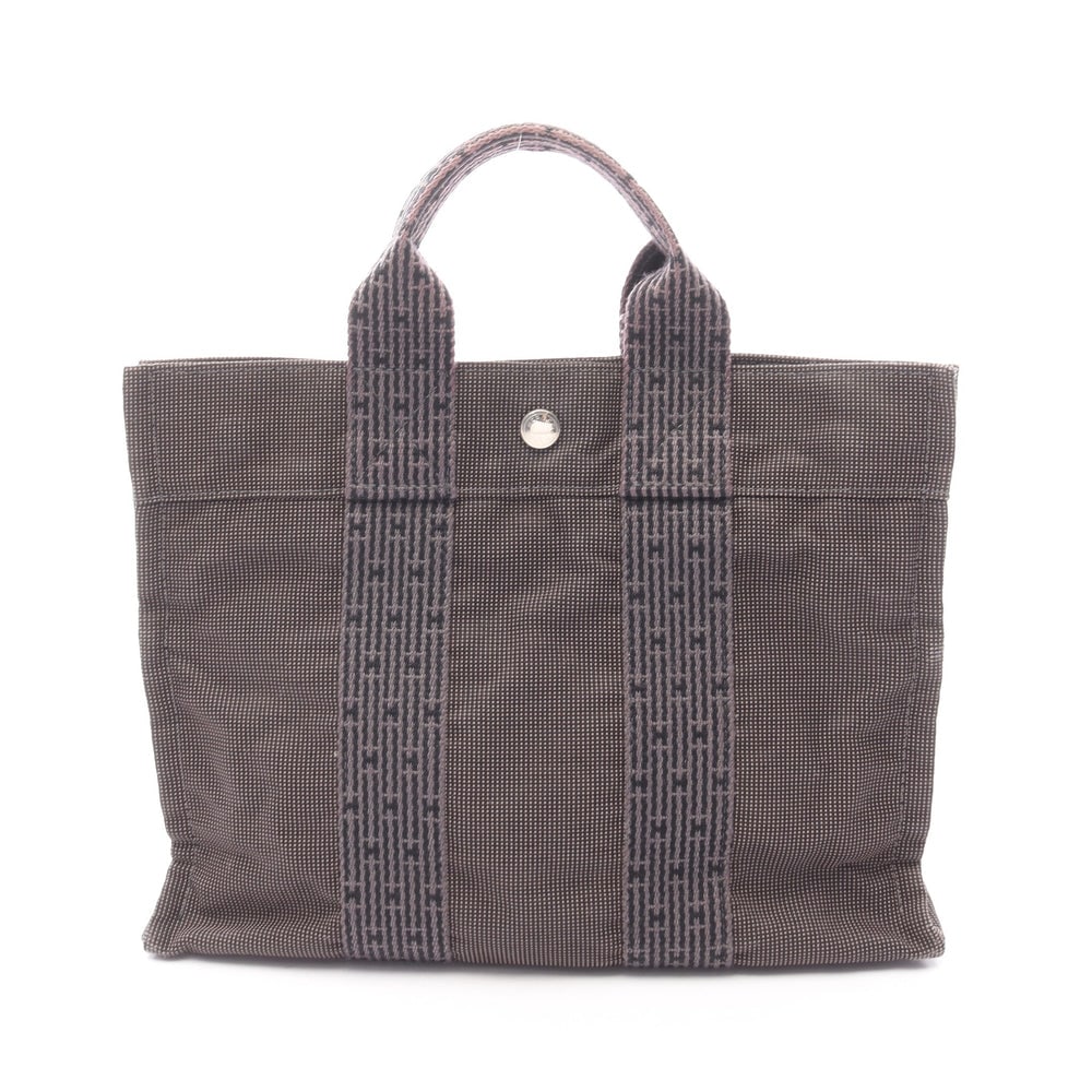 Hermes Yale Line Pm Tote Dark Gray: Hermes Yale Line Pm Handbag Tote Bag. Color: Dark Gray. Material: Nylon Canvas. Size: 30 X 23 X 8 Cm. Handle: 24 Cm.