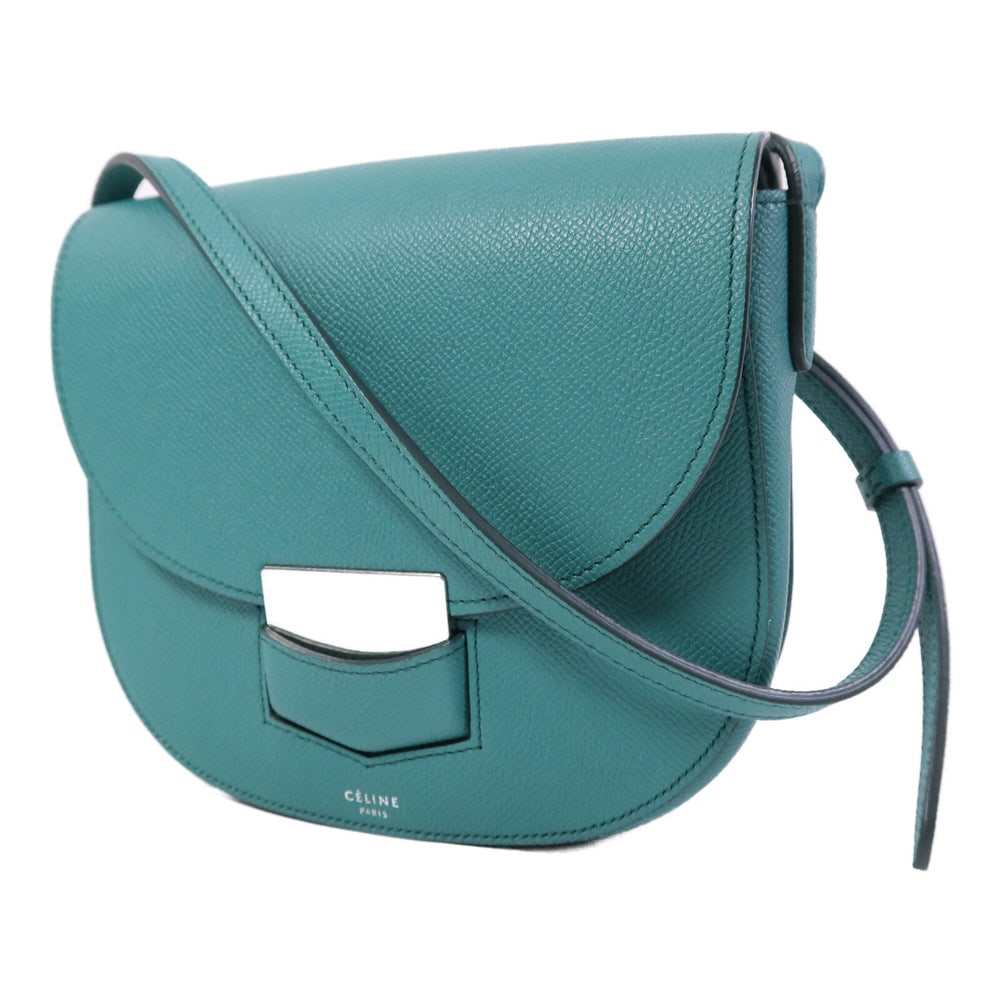 Celine Trotteur Green Shoulder Bag - 3