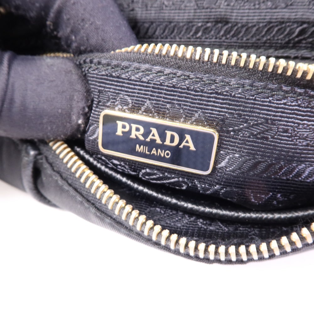 Prada Nylon Shoulder Bag Black - 6