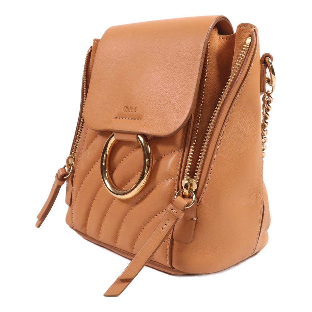 Chloe Light Brown Calfskin Backpack - 3