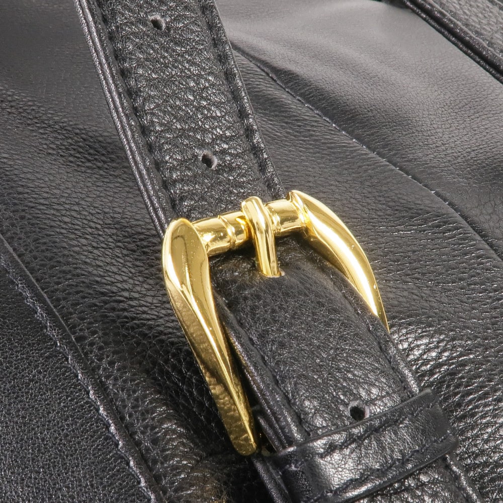 Versace Black Leather Backpack - 10