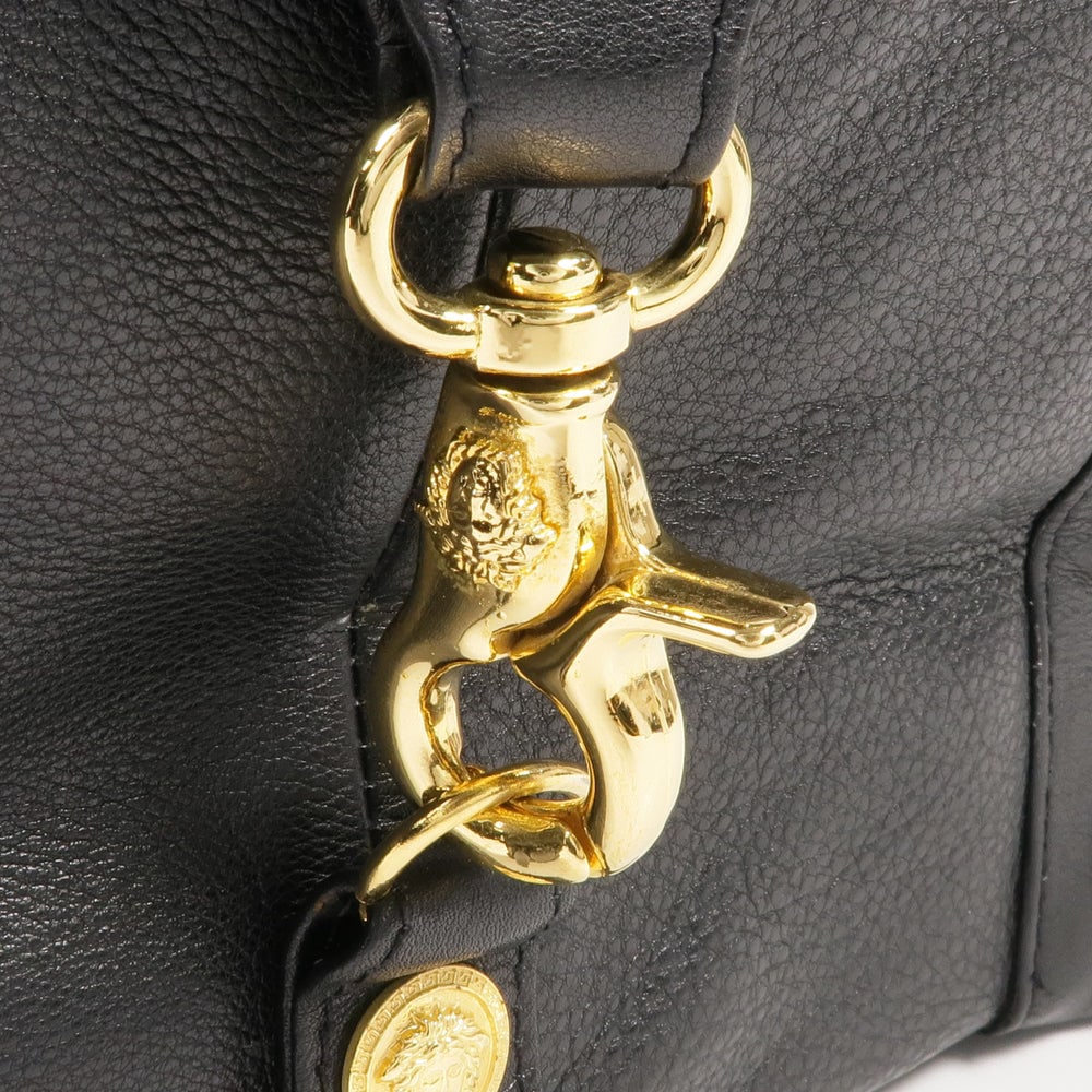 Versace Black Leather Backpack - 13