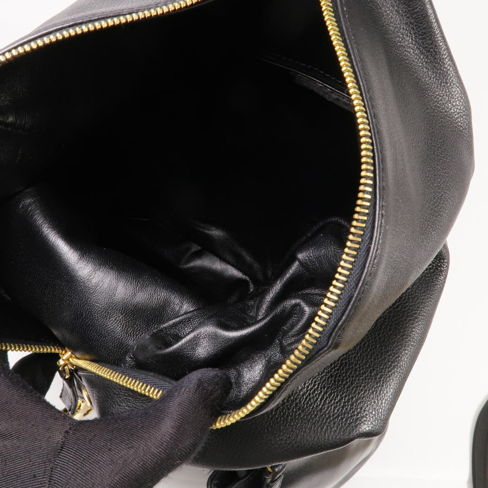 Versace Black Leather Backpack - 14