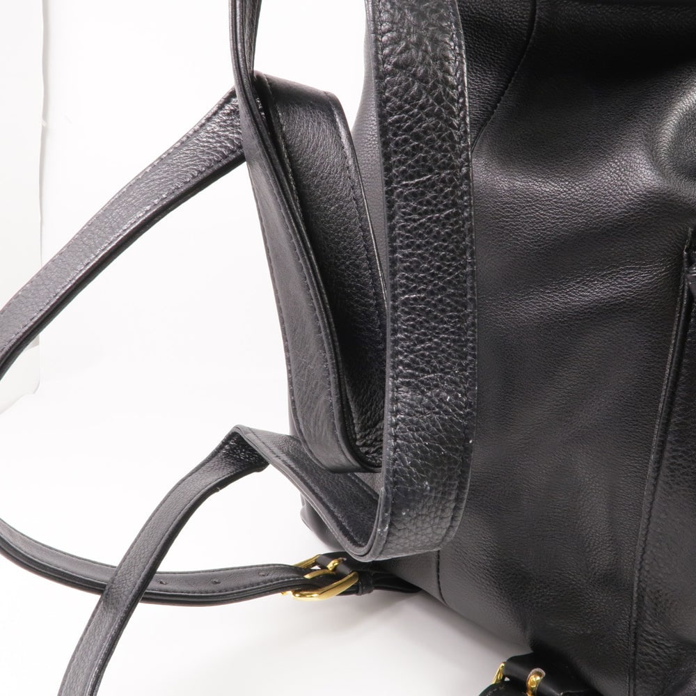 Versace Black Leather Backpack - 16