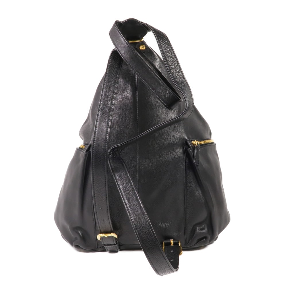 Versace Black Leather Backpack - 2