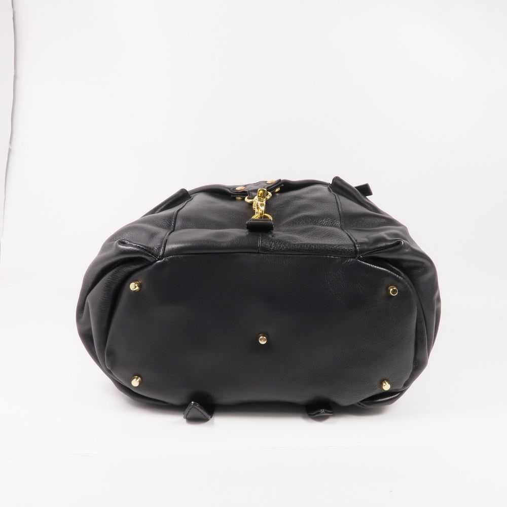 Versace Black Leather Backpack - 4