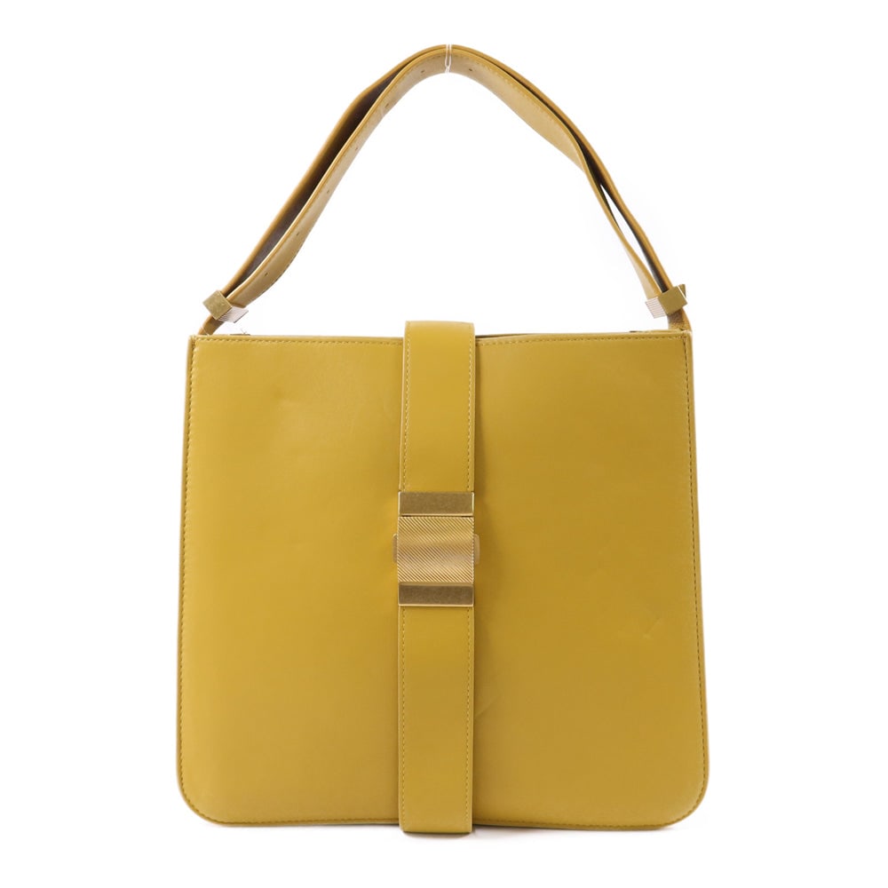 Bottega Veneta Marie Yellow Shoulder Bag: Authenticated genuine Bottega Veneta Marie shoulder bag in yellow leather. Includes storage bags. Product no. B07957297Z. Approx. W30 x H27 x D8 cm; shoulder adjusts from 45 to 67 cm.
