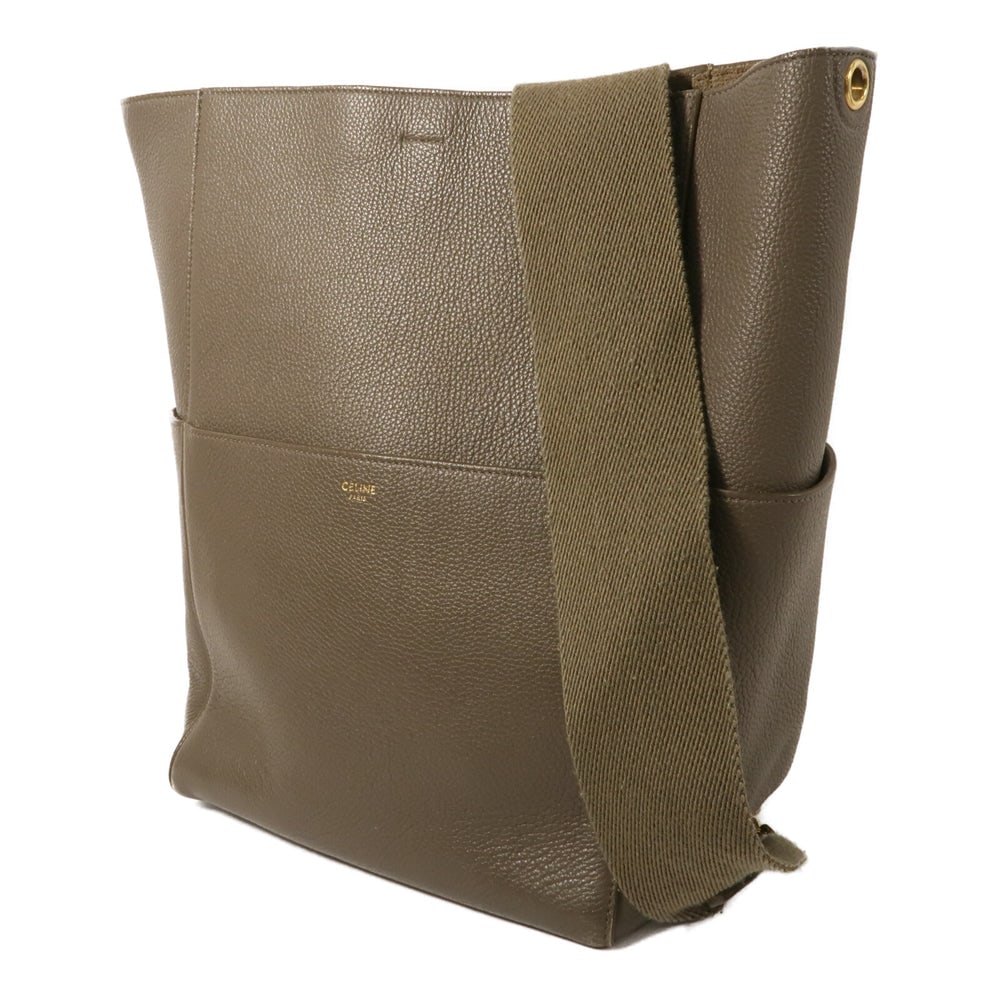 Celine Sangle Bucket Large Gray - 3