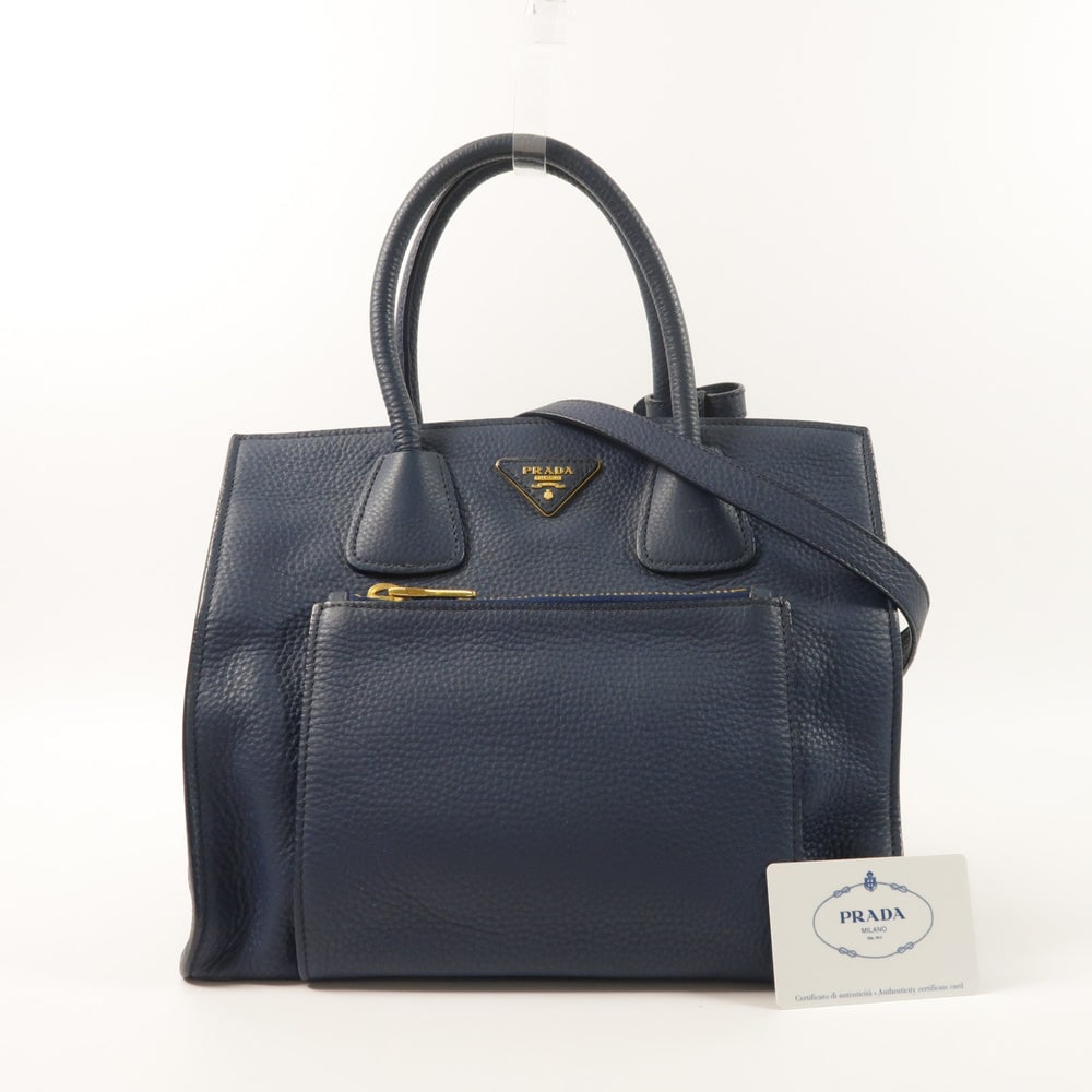 Prada Blue Leather 2Way Bag - 10