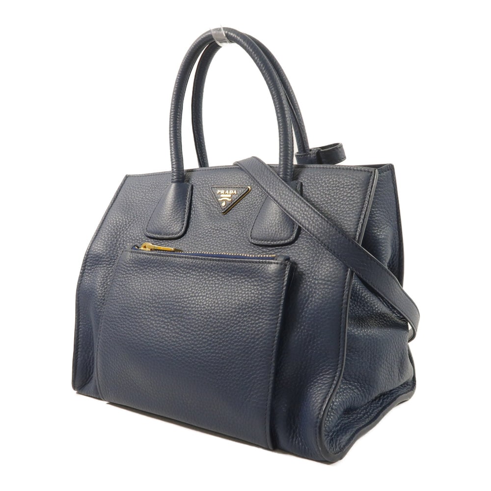 Prada Blue Leather 2Way Bag - 3