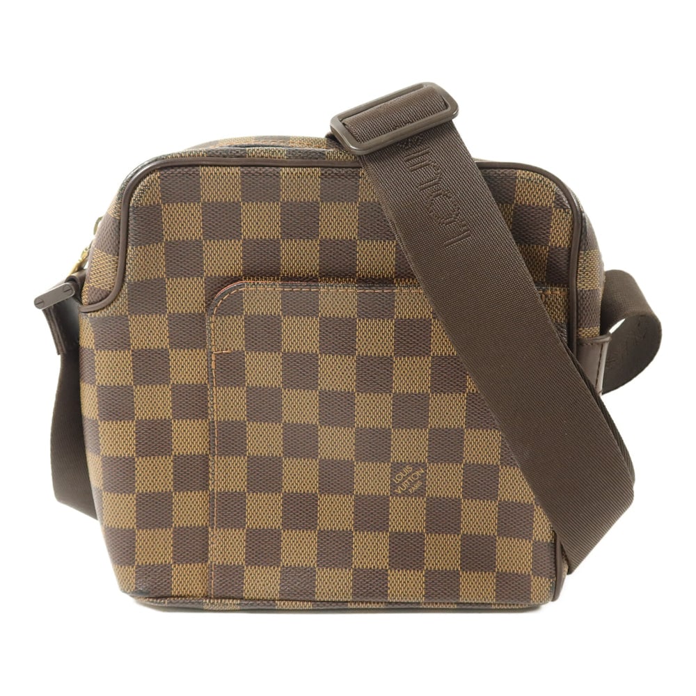 Louis Vuitton Olaf PM Damier: Olaf PM crossbody shoulder bag in brown Damier canvas. Size 19.5 x 19 x 8.5 cm.