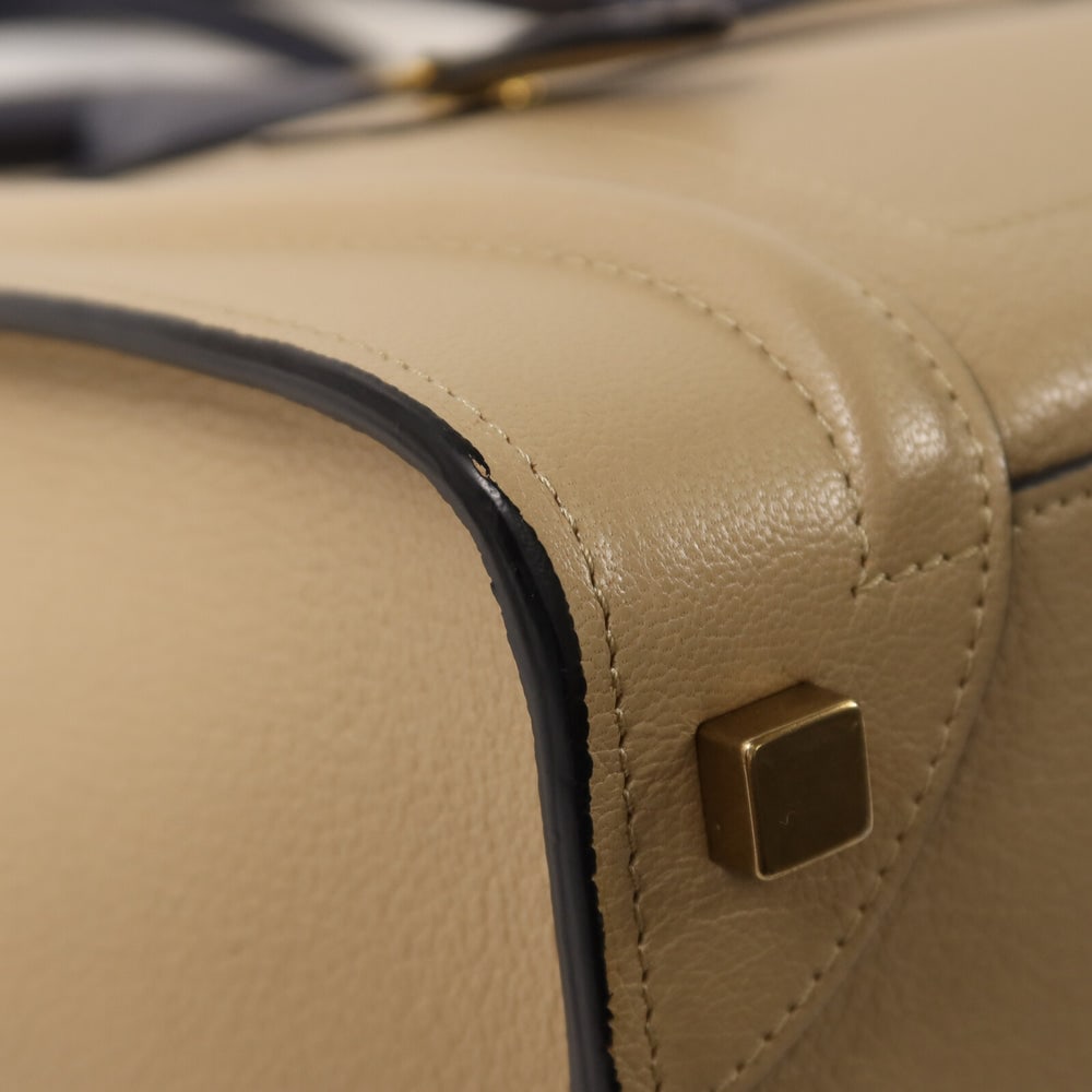 Celine Micro Luggage Beige Navy - 12