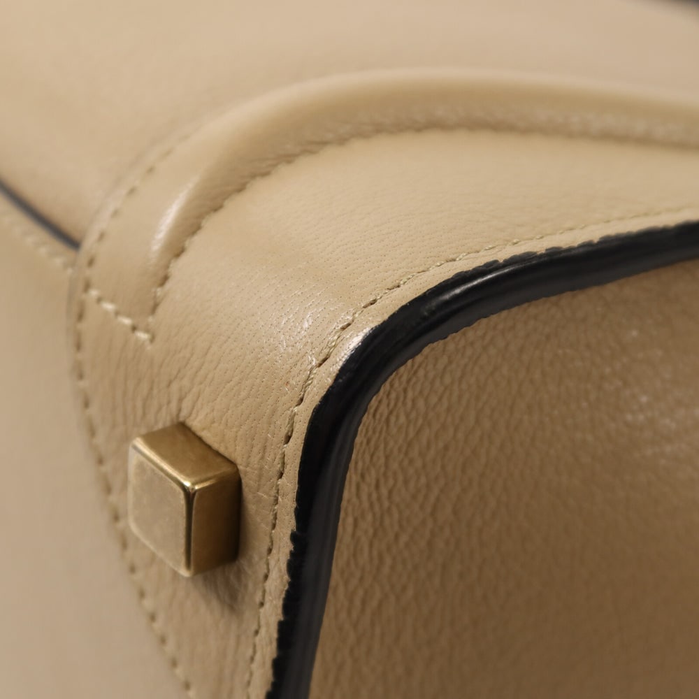 Celine Micro Luggage Beige Navy - 15