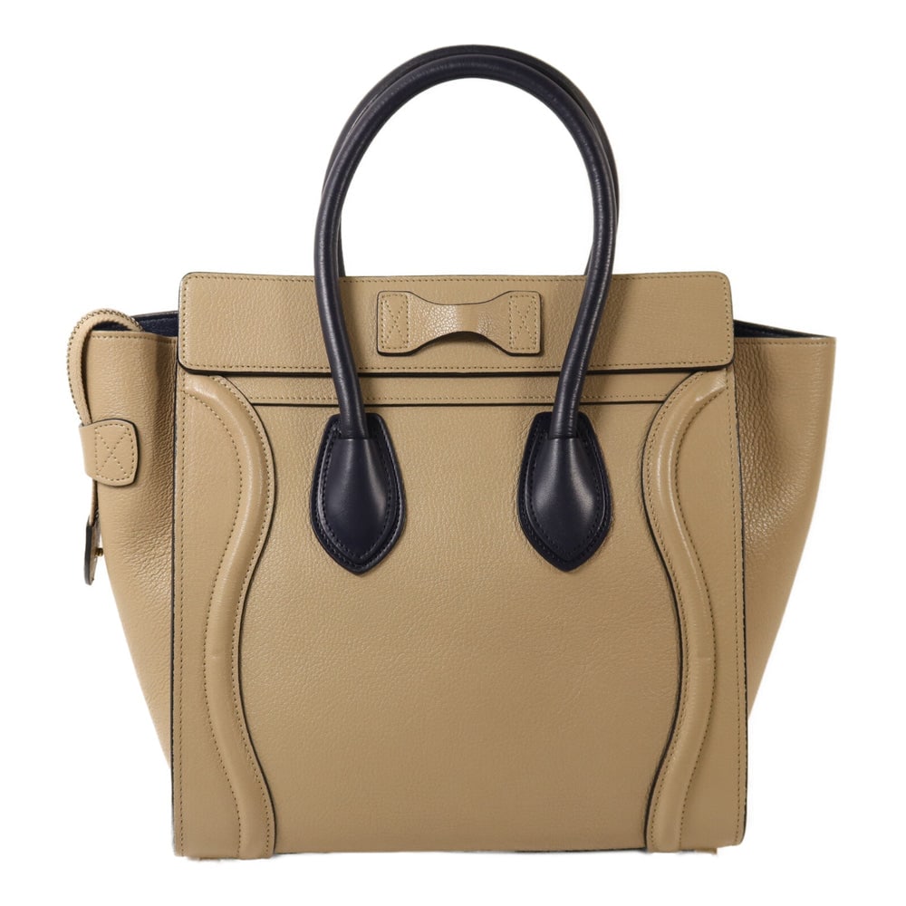 Celine Micro Luggage Beige Navy - 2