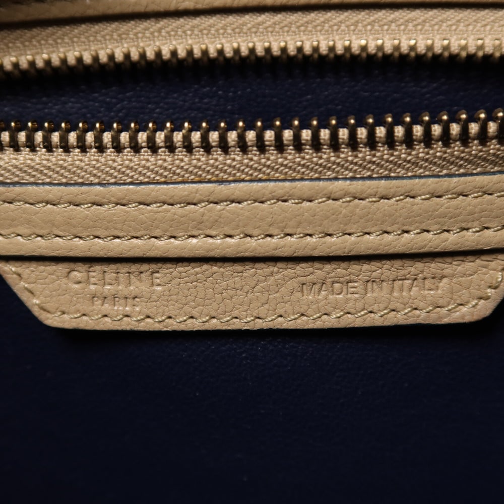 Celine Micro Luggage Beige Navy - 7