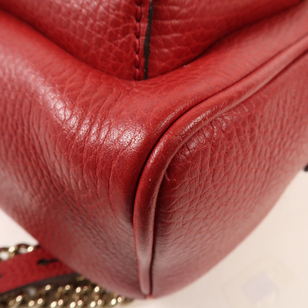 Gucci Red Leather Backpack - 7