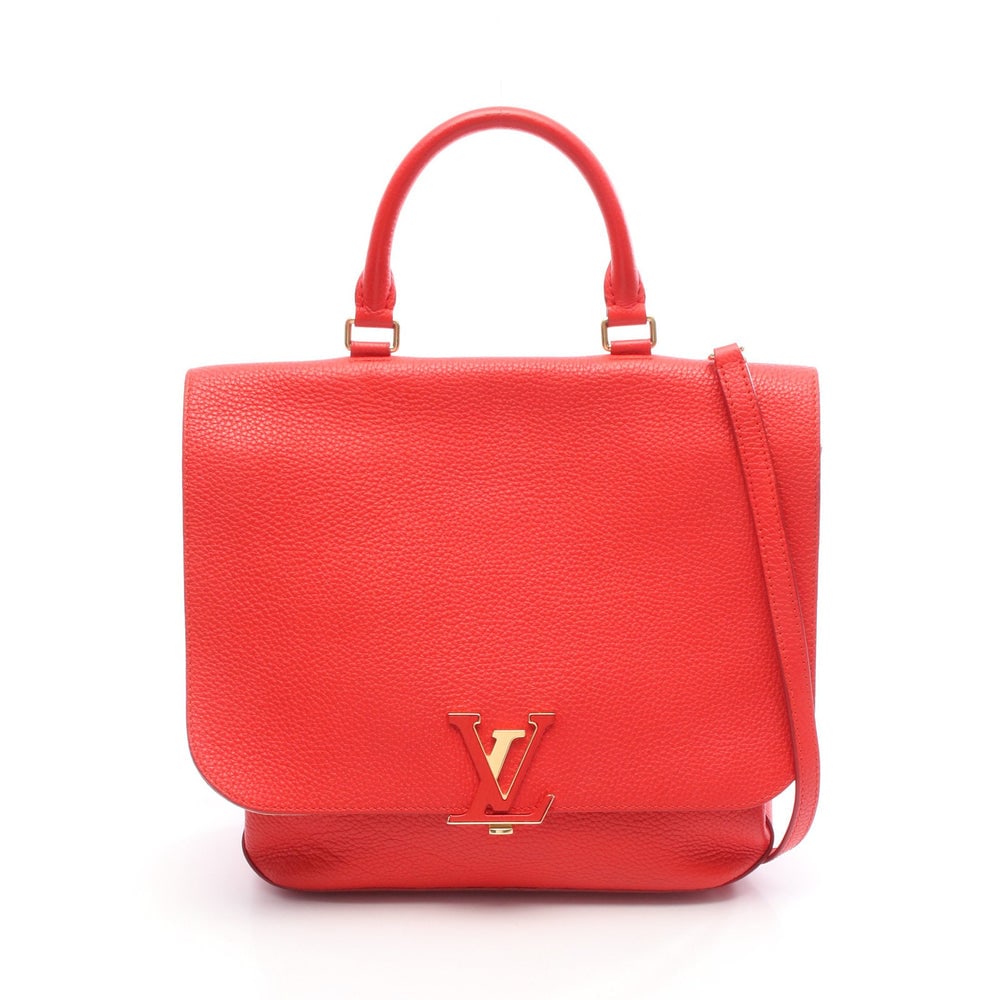 Louis Vuitton Volta Parnassea 2Way Bag: Authentic and authenticated Louis Vuitton Volta Parnassea Poppy Petal 2WAY handbag in red leather. Model M50287, product MI0185. Includes shoulder strap. H27 x W31/27 x D11 cm; strap 99-109 cm;
