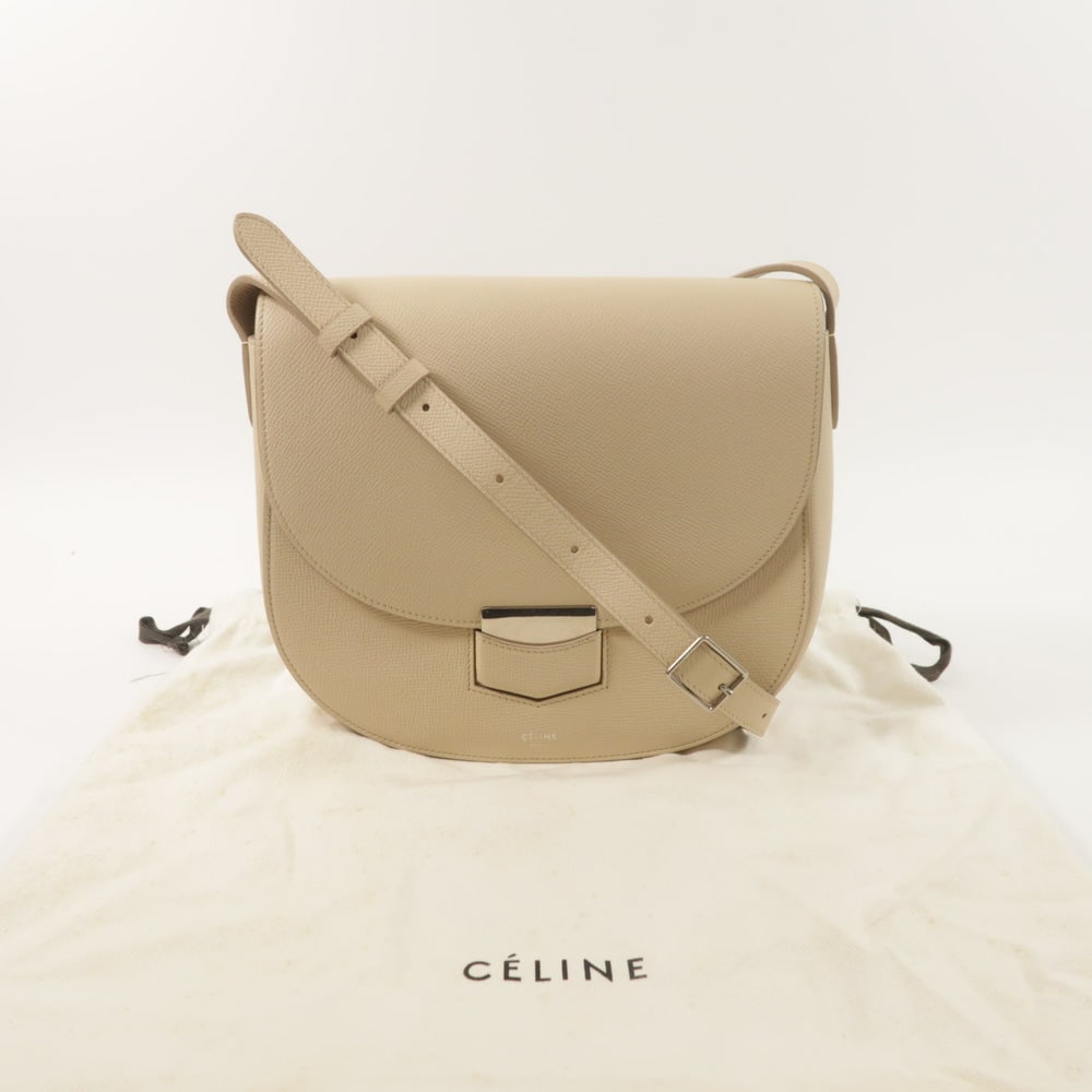 Celine Trotteur Shoulder Beige - 9