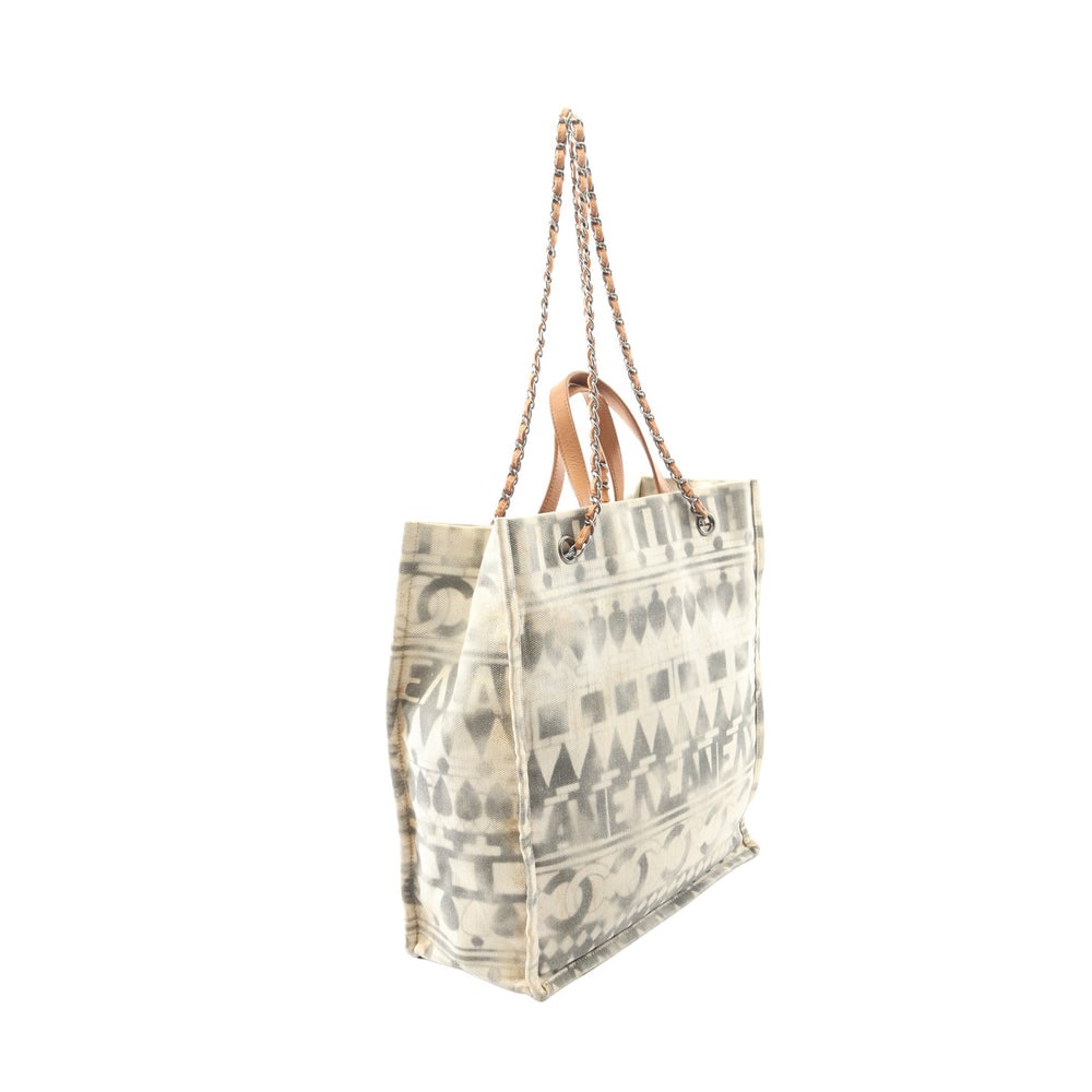 Chanel Coco Mark Chain Tote Beige - 2