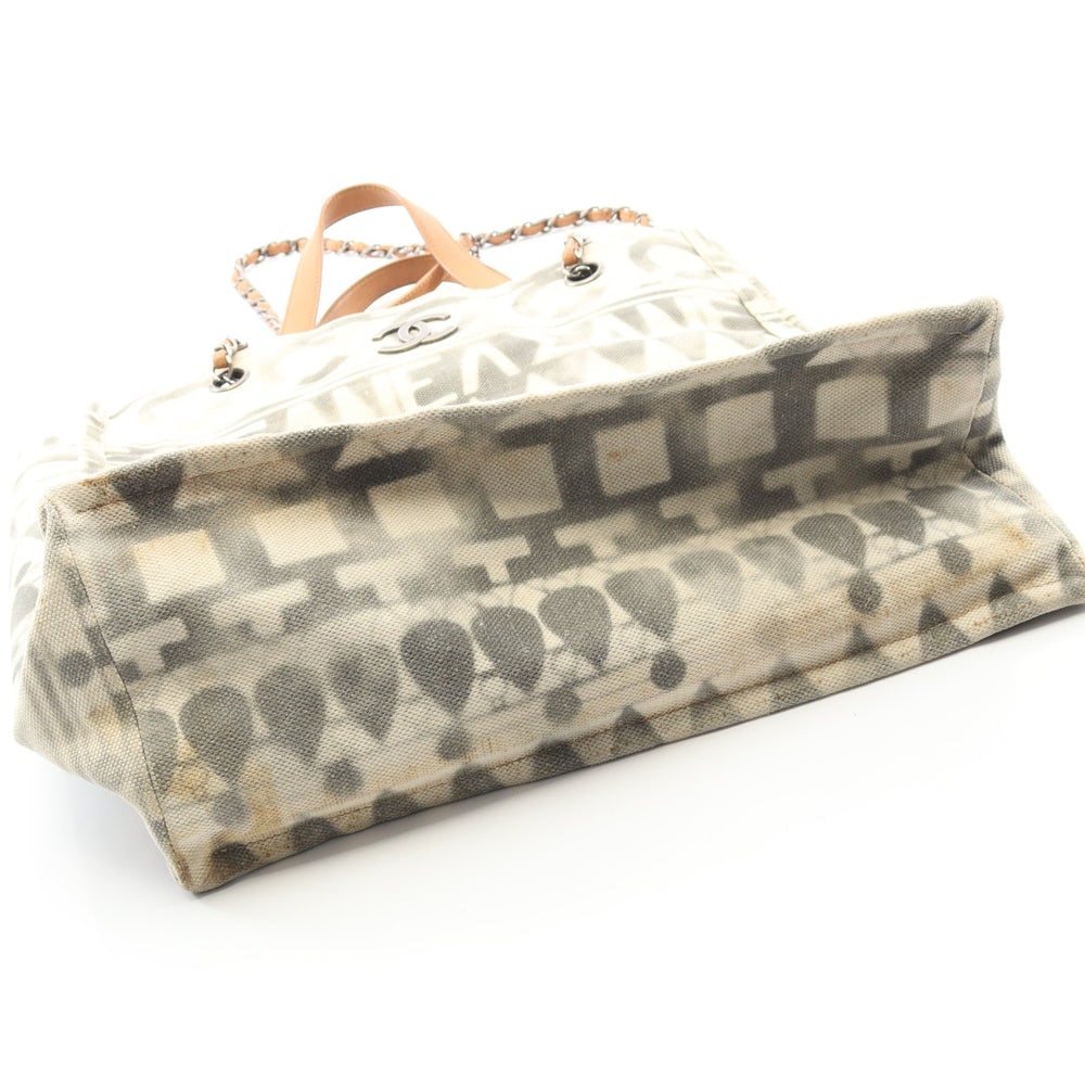 Chanel Coco Mark Chain Tote Beige - 6
