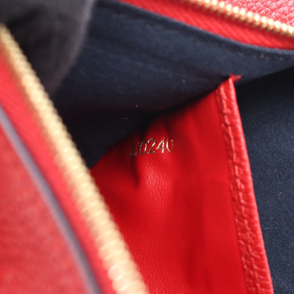 LV Pochette Double Zip Navy Red - 5