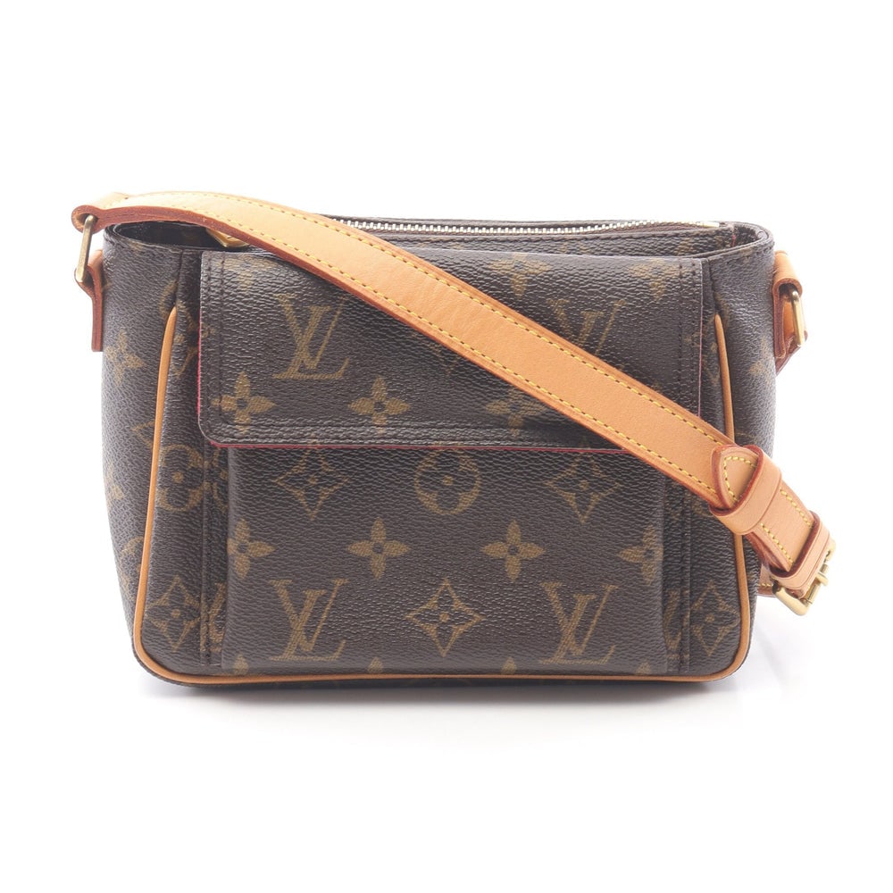 LV Viva Cite PM Brown: Brown Monogram PVC leather Viva Cite PM shoulder bag. Approx. 20 x 13 x 8.5 cm; strap 110-128 cm. Model M51165, product no. VI001*. Authentic and authenticated.